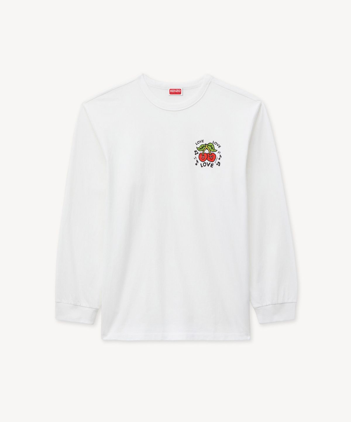 겐조(KENZO) 남성 CVD 갓츠 겐조 러브스 롱 슬리브 티셔츠_K266AMTC06WHX