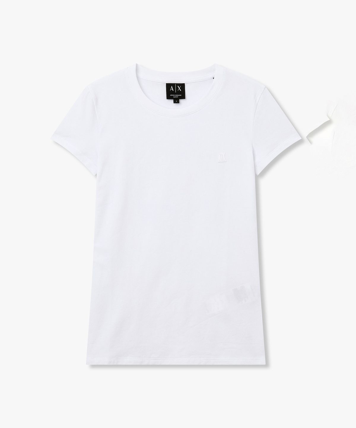 아르마니 익스체인지(ARMANI EXCHANGE) 여성 스트레치 슬림 핏 티셔츠 _화이트_A426130519