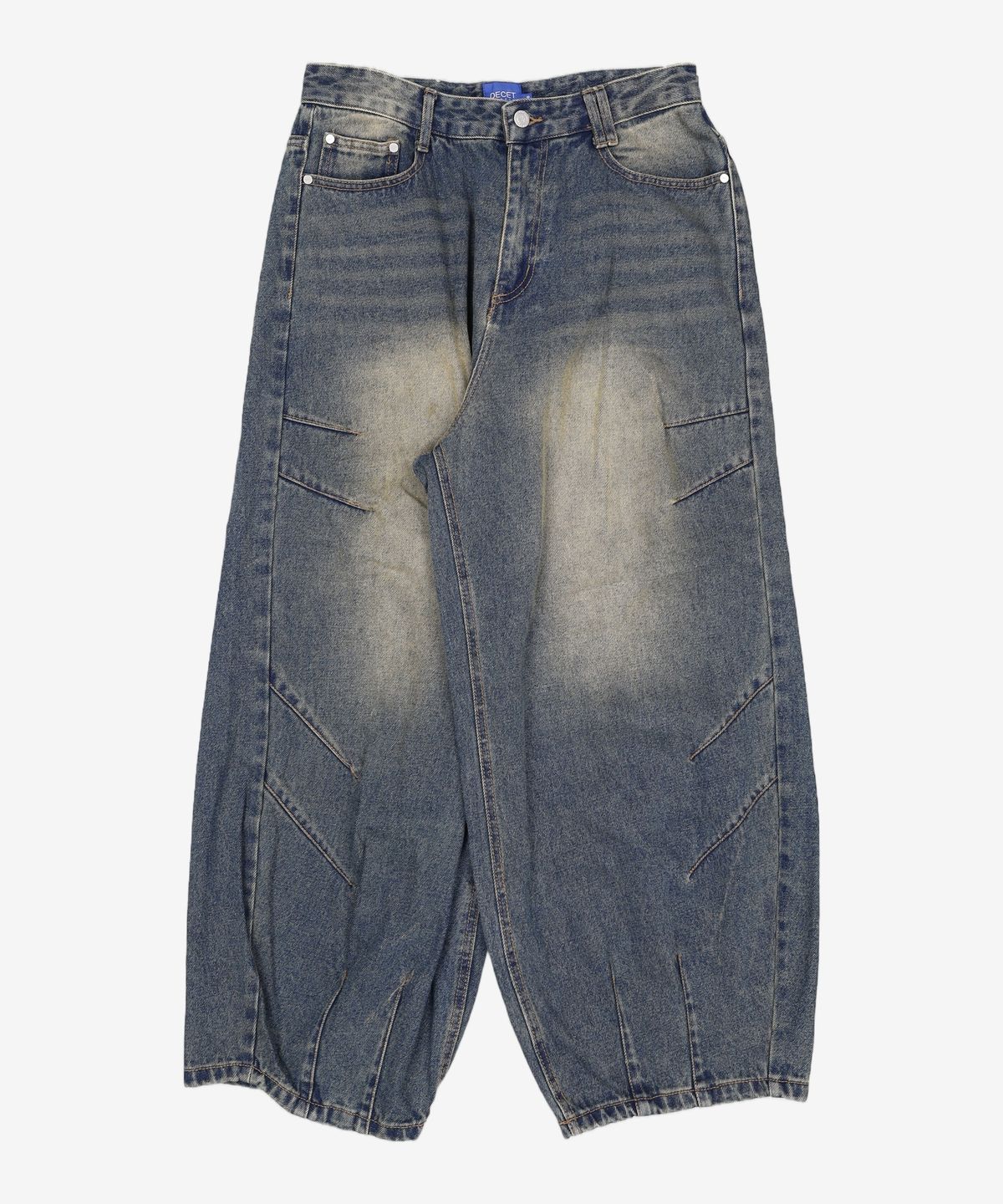 데케트(DECET) [크링클워싱]Balloon Wide Jeans DCPT055CRBlue 30