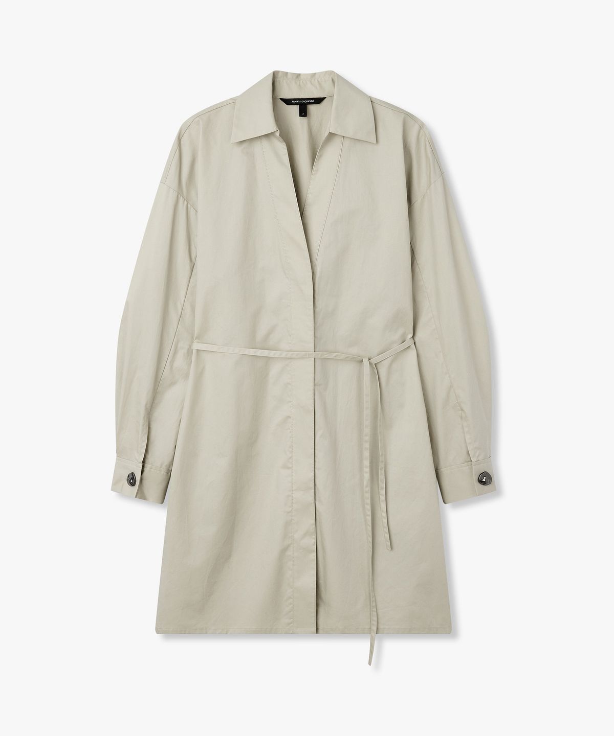 아르마니 익스체인지(ARMANI EXCHANGE) 여성 히든 스냅 벨티드 드레스 _베이지_A426121504