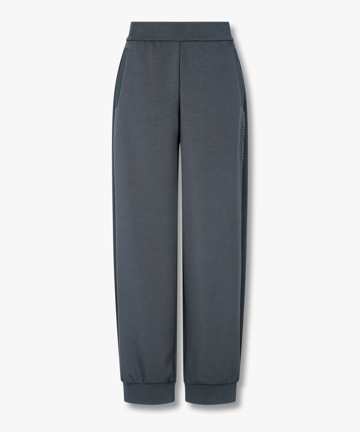 아르마니 익스체인지(ARMANI EXCHANGE) 여성 톤온톤 자수 로고 조거 팬츠 _스틸그레이_A425341507