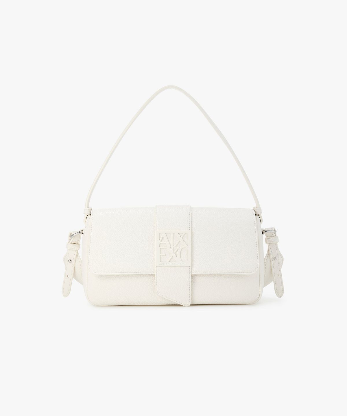 아르마니 익스체인지(ARMANI EXCHANGE) 여성 스퀘어 로고 숄더백 _오프 화이트_A426170506