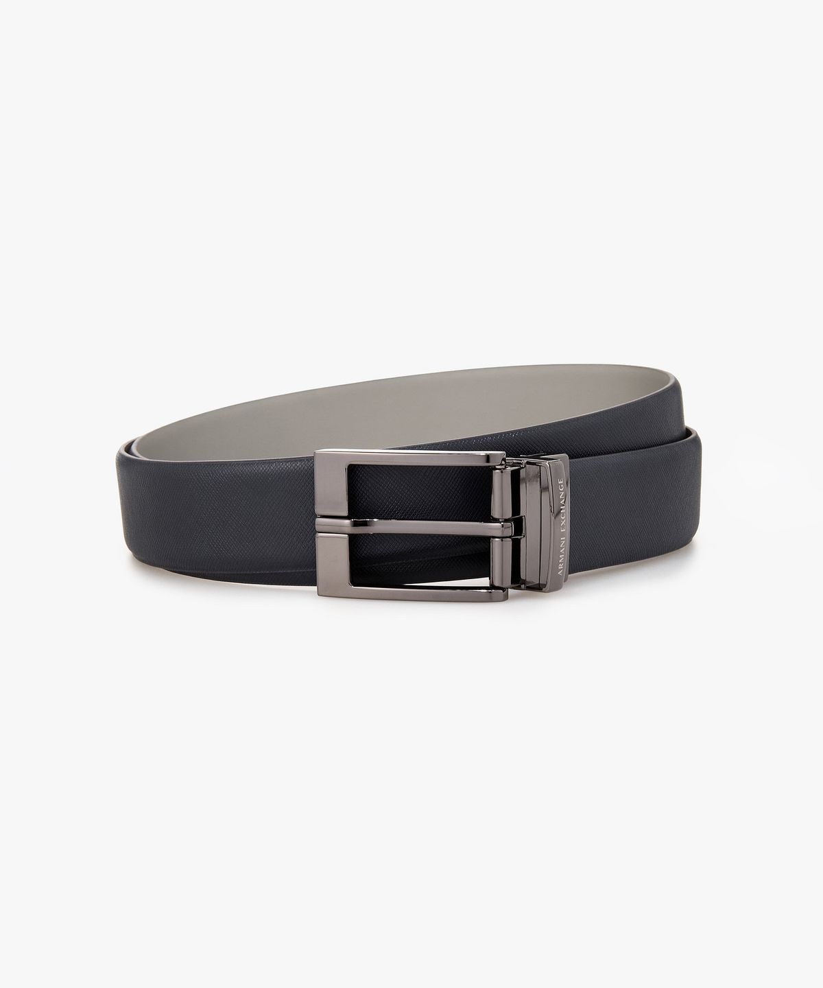 아르마니 익스체인지(ARMANI EXCHANGE) 남성 리버서블 사피아노 레더 벨트 _네이비_A416171001