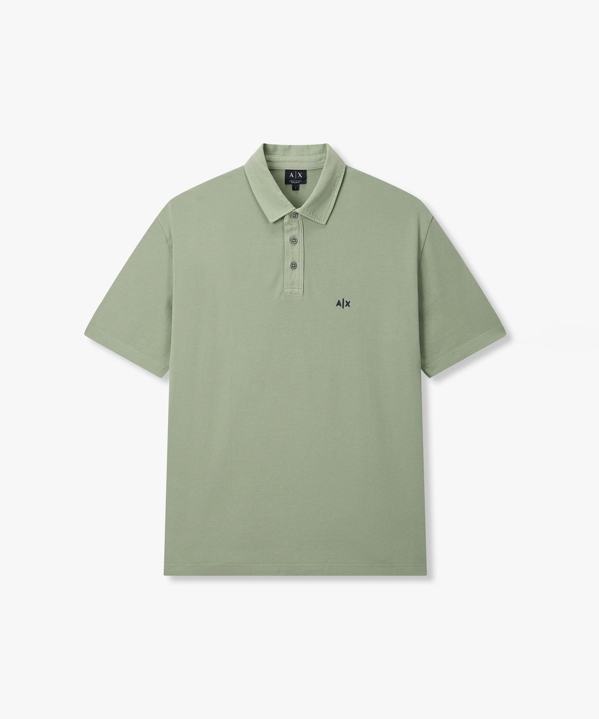 아르마니 익스체인지(ARMANI EXCHANGE) 남성 로고 자수 피케 폴로 셔츠 _그린_A416131017