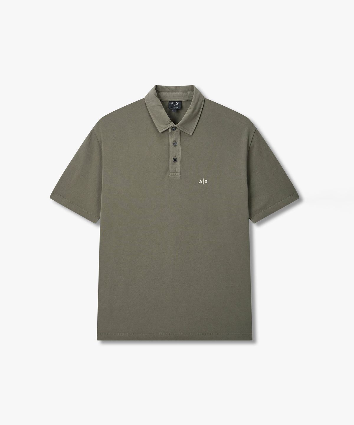아르마니 익스체인지(ARMANI EXCHANGE) 남성 로고 자수 피케 폴로 셔츠 _카키 브라운_A416131016