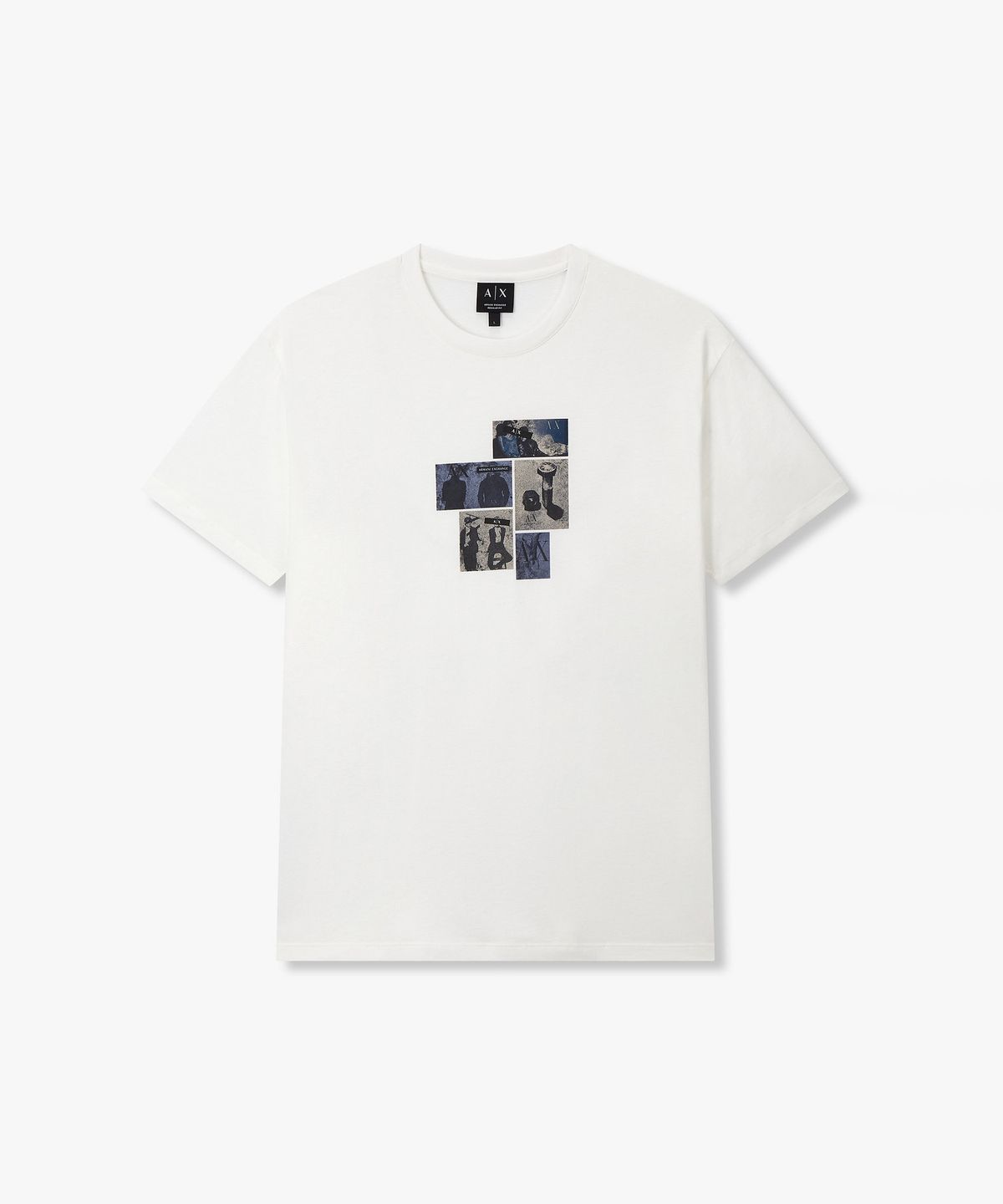 아르마니 익스체인지(ARMANI EXCHANGE) 남성 픽처 그래픽 크루넥 티셔츠 _오프 화이트_A416130023