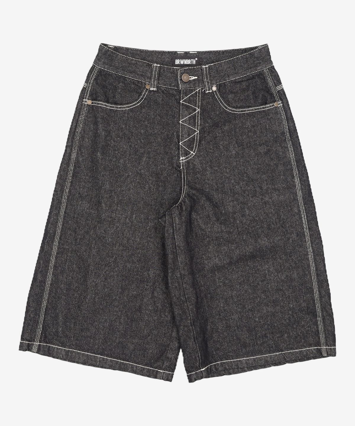 브라운브레스(BROWNBREATH) DENIM BERMUDA PANTS - BLACK S