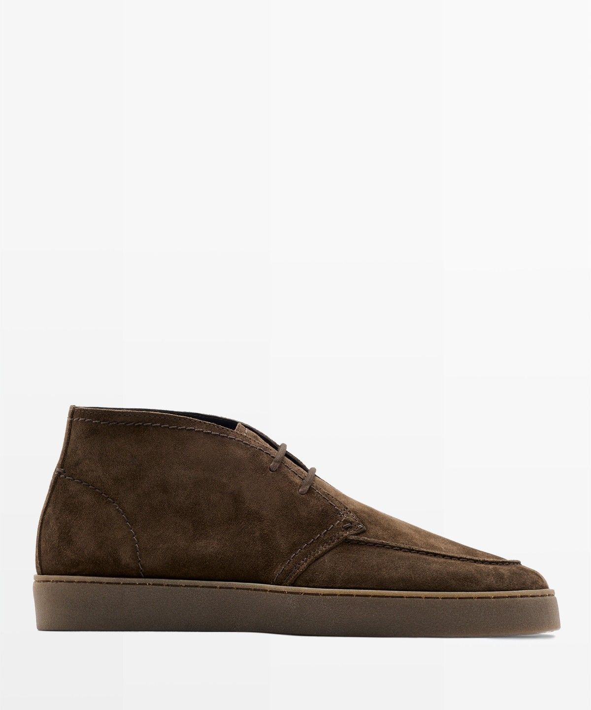 마시모두띠(MASSIMO DUTTI) 스플릿 스웨이드 스티치 디테일 부티 슈즈
