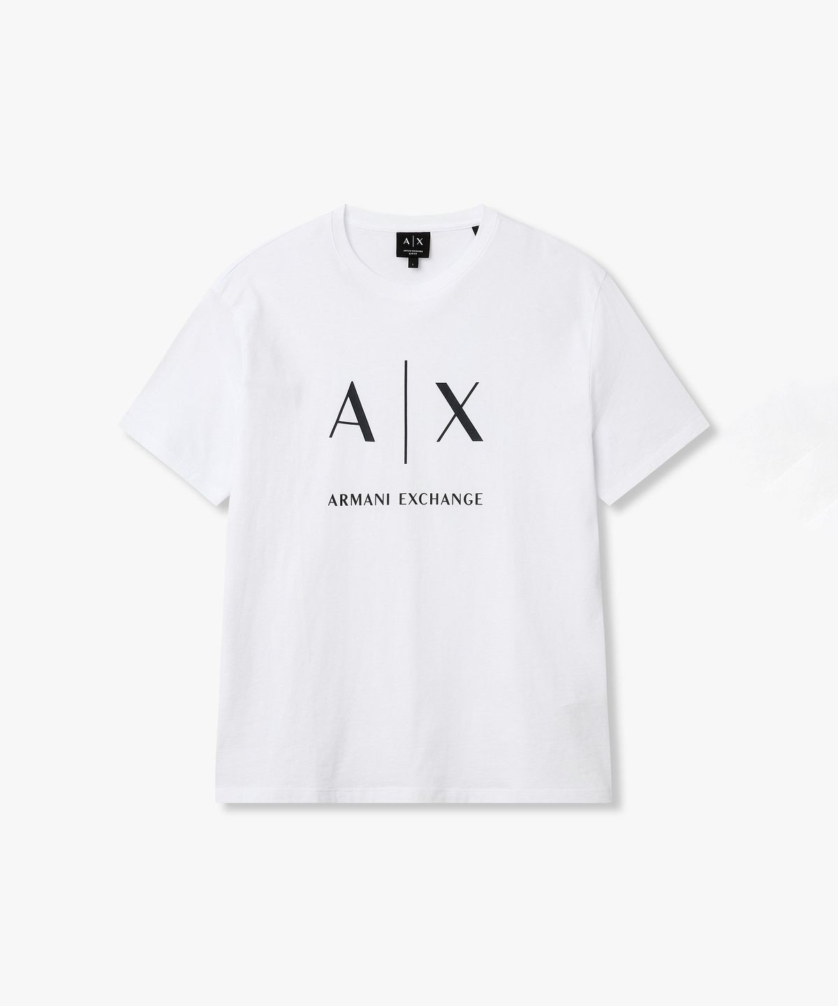 아르마니 익스체인지(ARMANI EXCHANGE) 남성 빅 로고 프린트 티셔츠 _화이트_A416130906