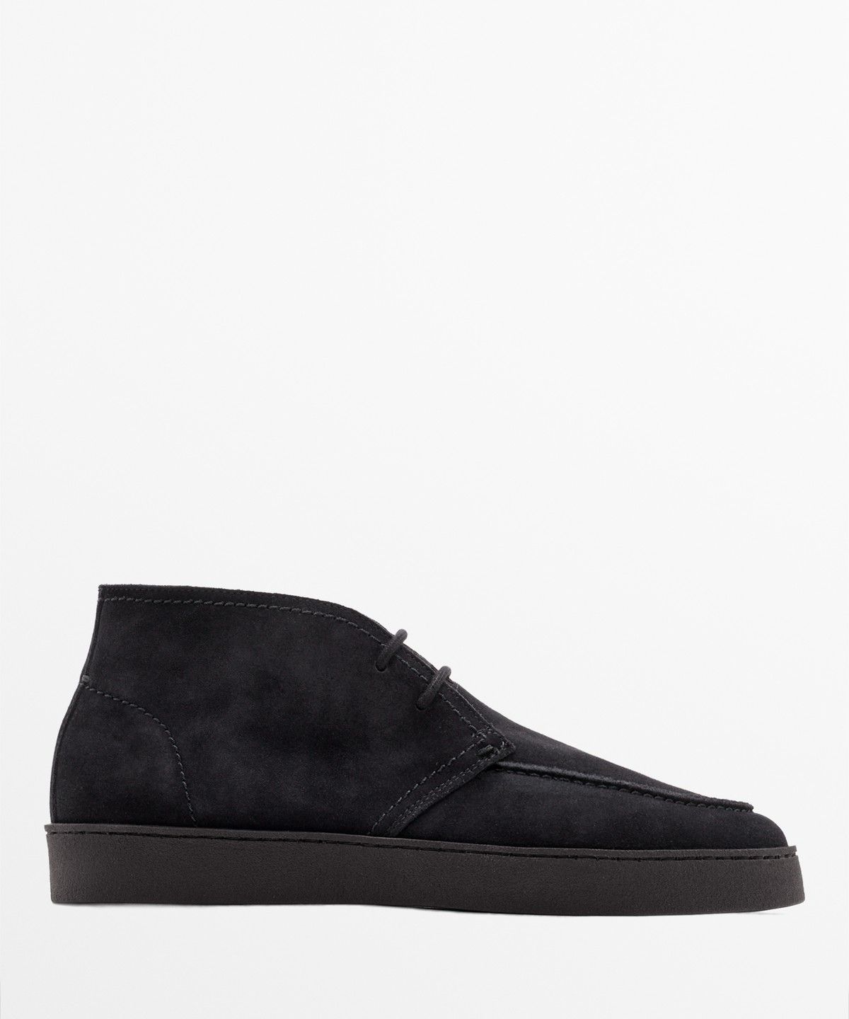 마시모두띠(MASSIMO DUTTI) 스플릿 스웨이드 스티치 디테일 부티 슈즈