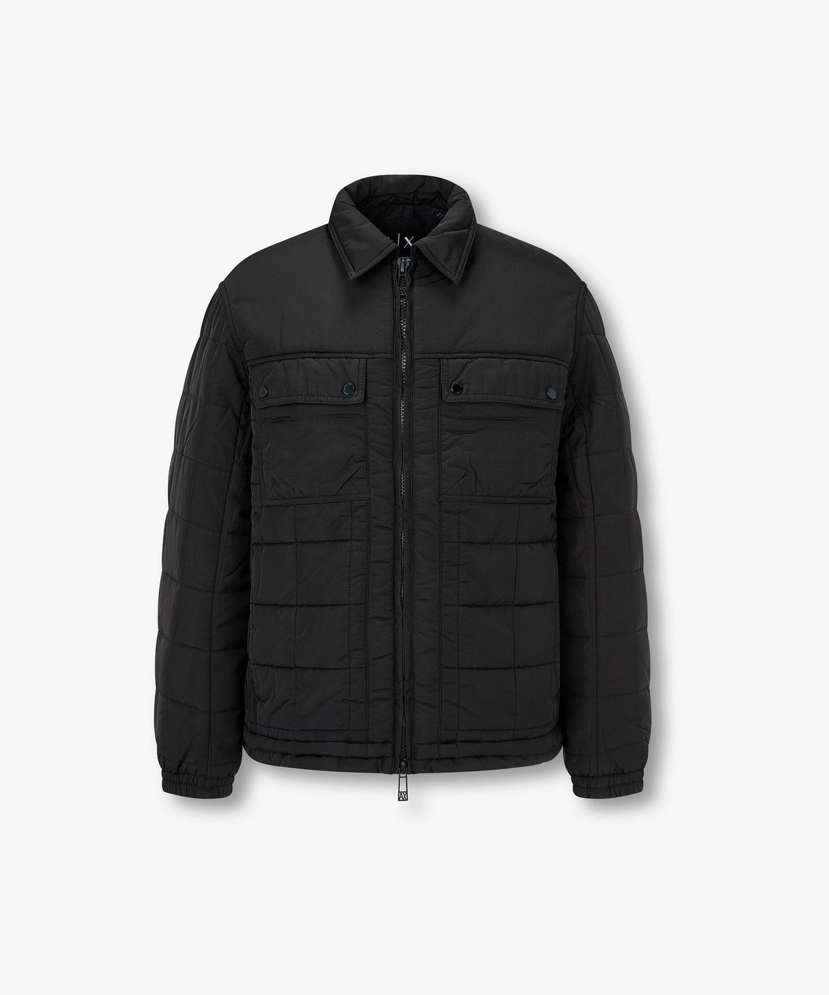 아르마니 익스체인지(ARMANI EXCHANGE) 남성 나일론 스퀘어 퀼팅 블루종 _블랙_A416110004