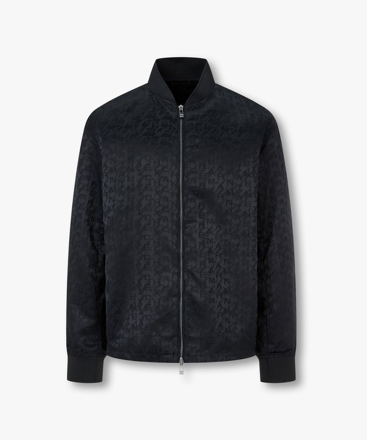 아르마니 익스체인지(ARMANI EXCHANGE) 남성 로고 패턴 새틴 블루종 자켓 _다크 네이비_A416110011