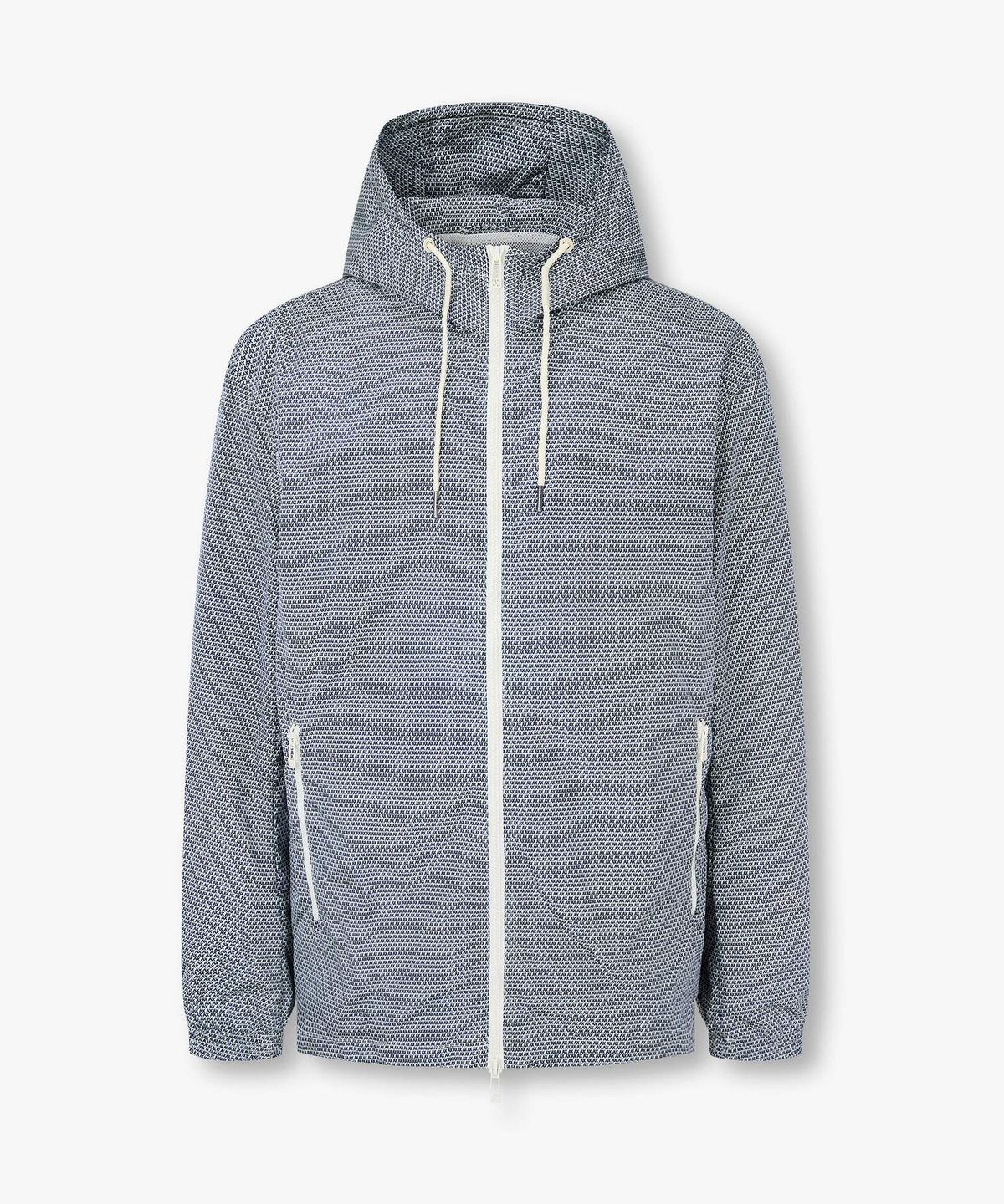 아르마니 익스체인지(ARMANI EXCHANGE) 남성 마이크로 로고 후디드 자켓 _블루_A416110014