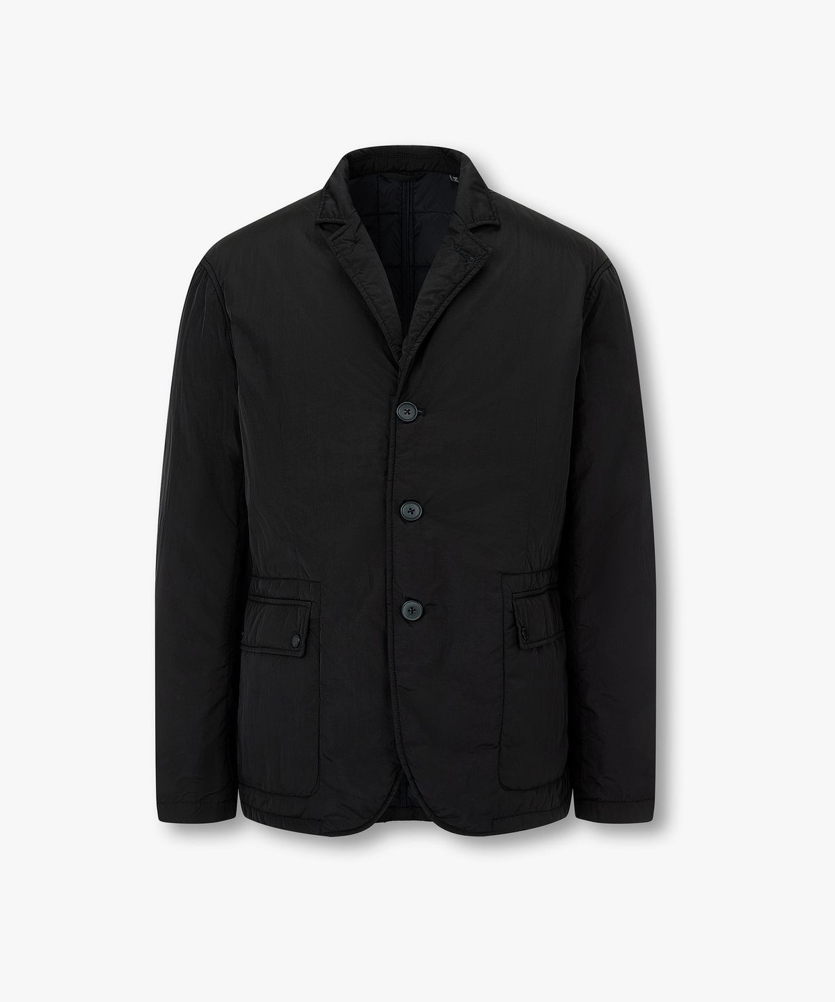 아르마니 익스체인지(ARMANI EXCHANGE) 남성 나일론 패디드 블레이저 _블랙_A416110001