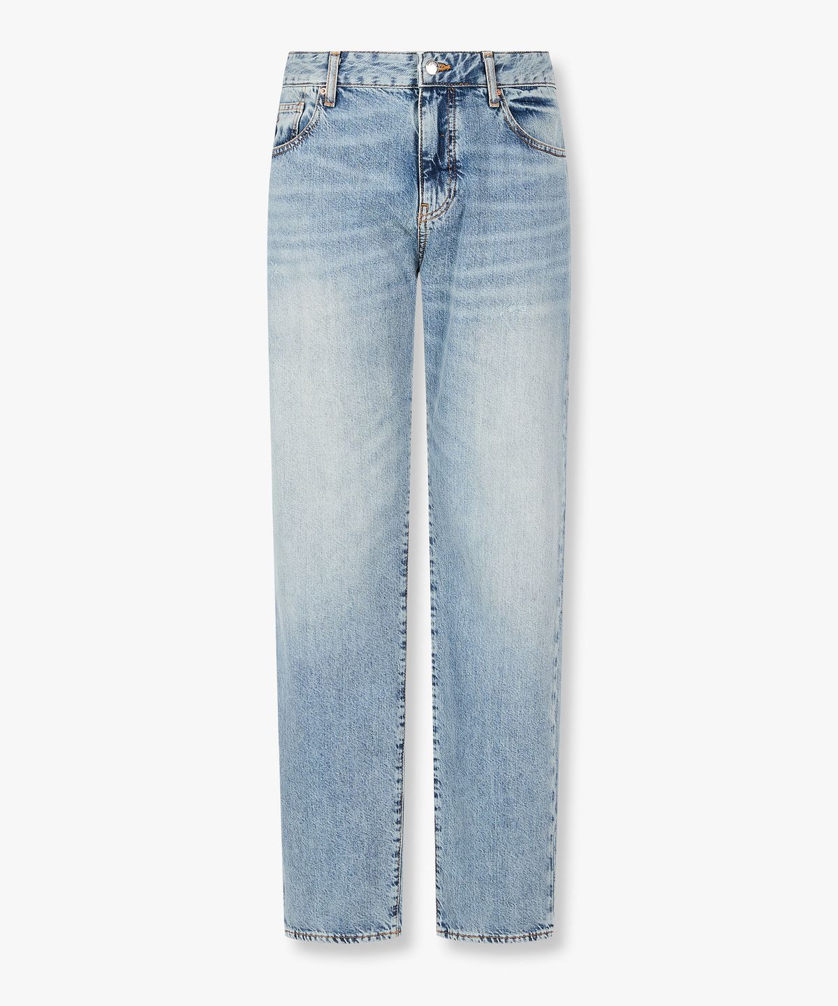 아르마니 익스체인지(ARMANI EXCHANGE) 남성 백 로고 패치 스트레이트 진 _블루_A416140004