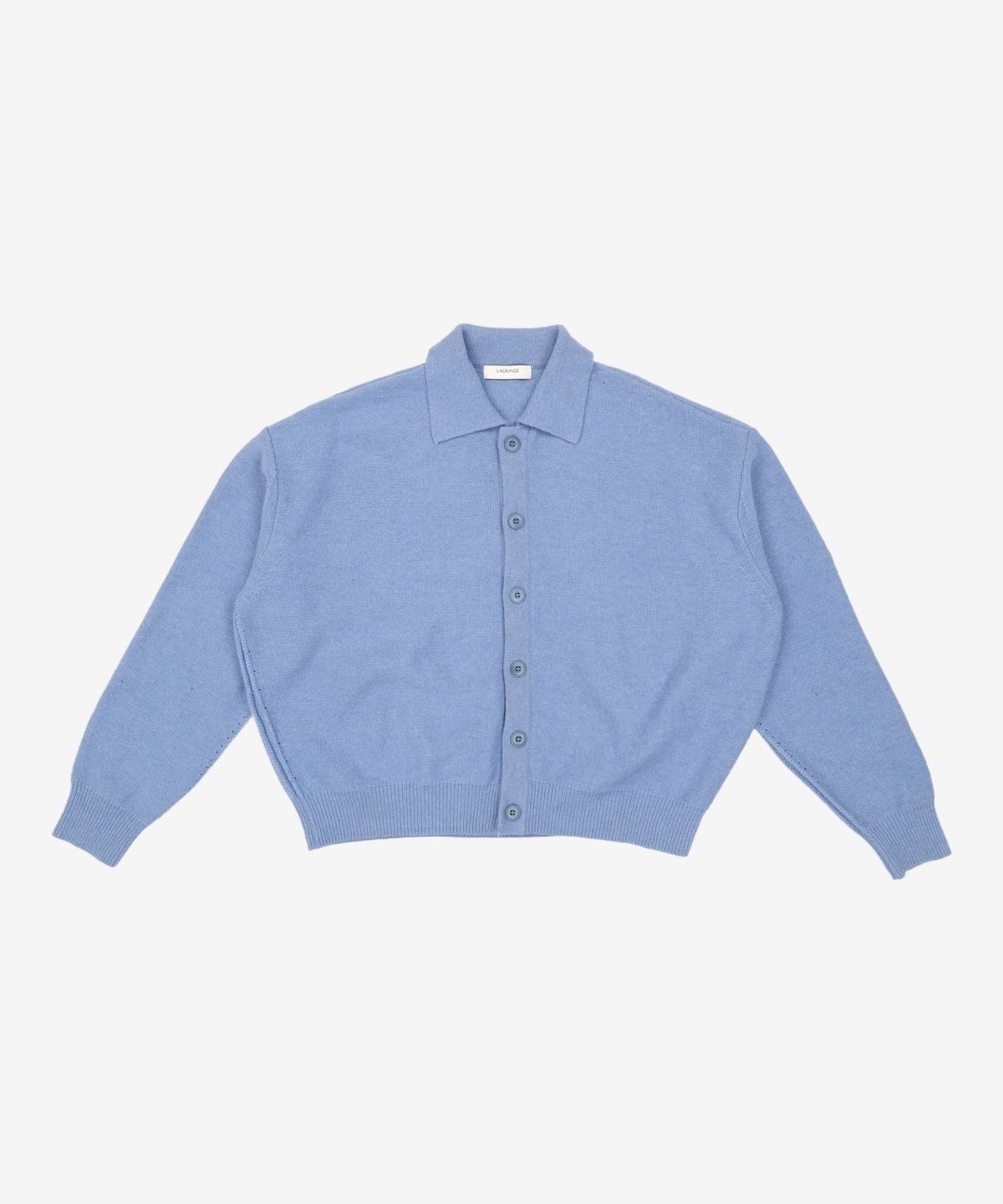 라그랑지(LAGRANGE) WOOL CASH COLLAR KNIT CARDIGAN BLUE L