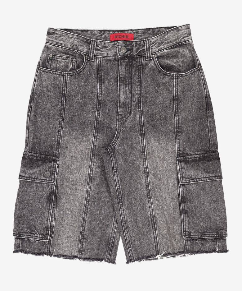 BIKER CARGO SHORTS (BLACK) S