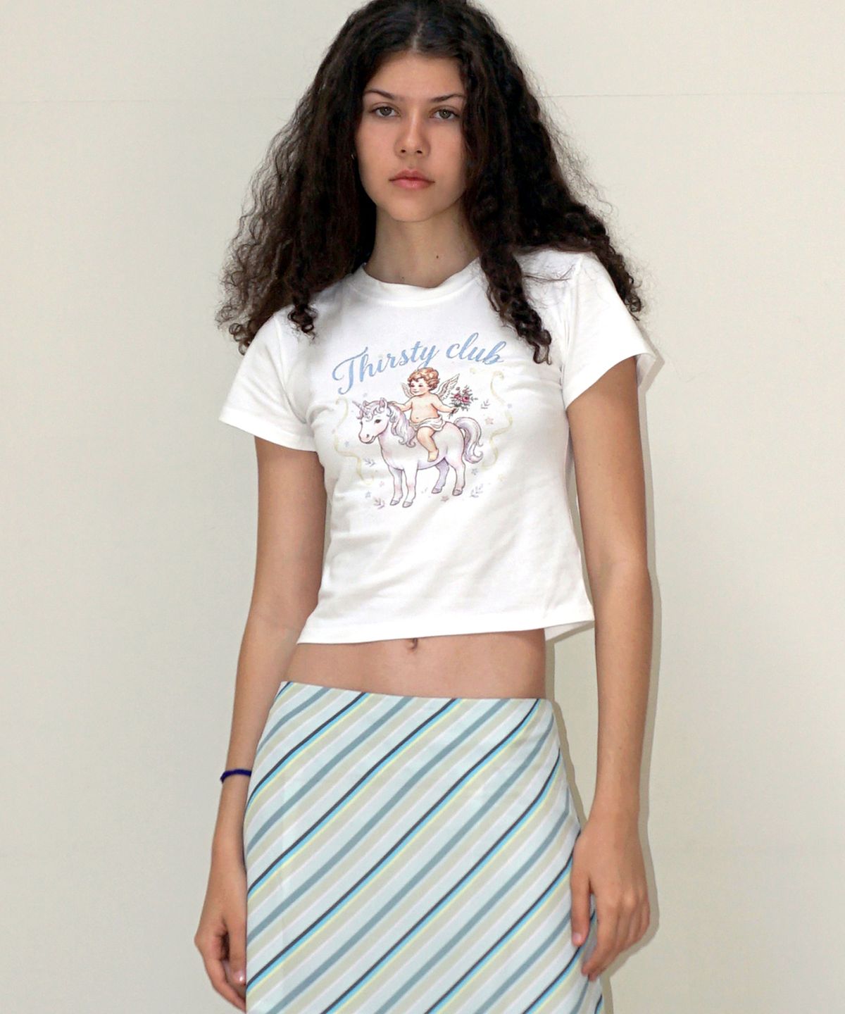 떨스티클럽(THIRSTYCLUB) Unicorn baby t shirt - White