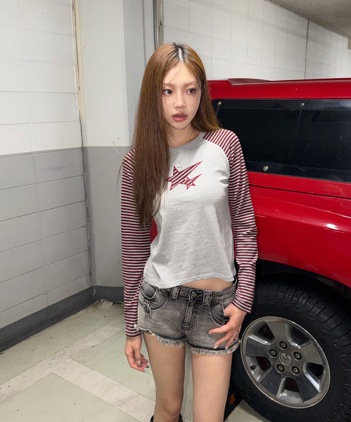 케이케이이이이(KKEEE) 드랍스타 나그랑 긴팔티(2color)