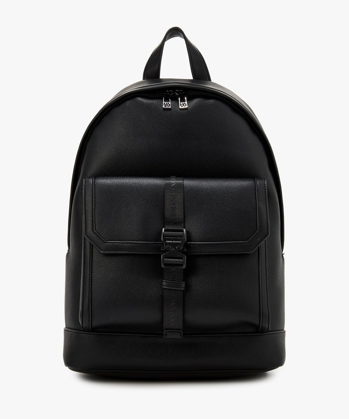 아르마니 익스체인지(ARMANI EXCHANGE) 남성 버클 포켓 라운드 백팩 _블랙_A416170003