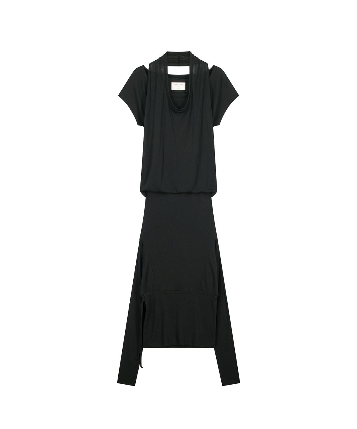 마뗑킴(MATIN KIM) TWO WAY LAYERED JERSEY DRESS IN BLACK