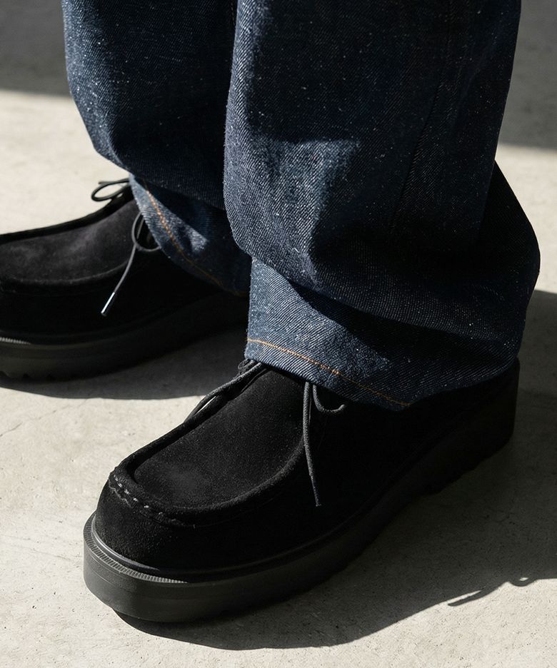 [SECOND.A] 스웨이드 5CM 모크슈즈 2NDF3300BS [BLACK]