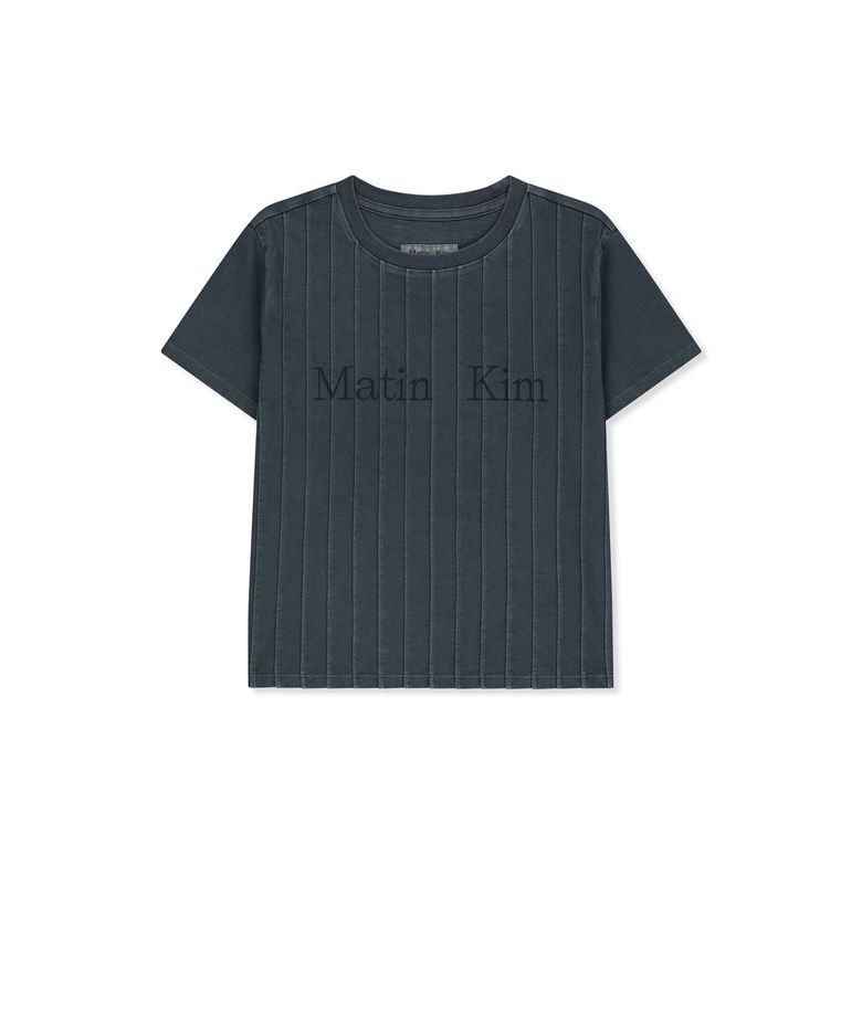 WASHED LOGO FULL PINTUCK TOP IN SMOKE BLUE
