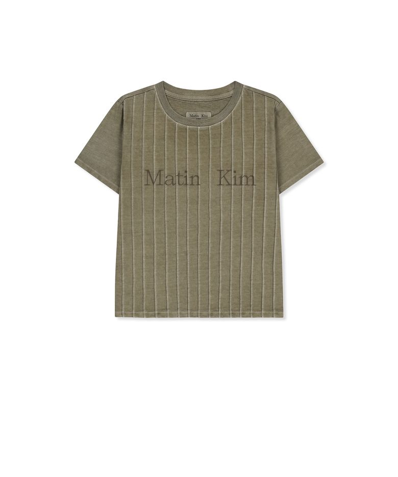 WASHED LOGO FULL PINTUCK TOP IN BEIGE