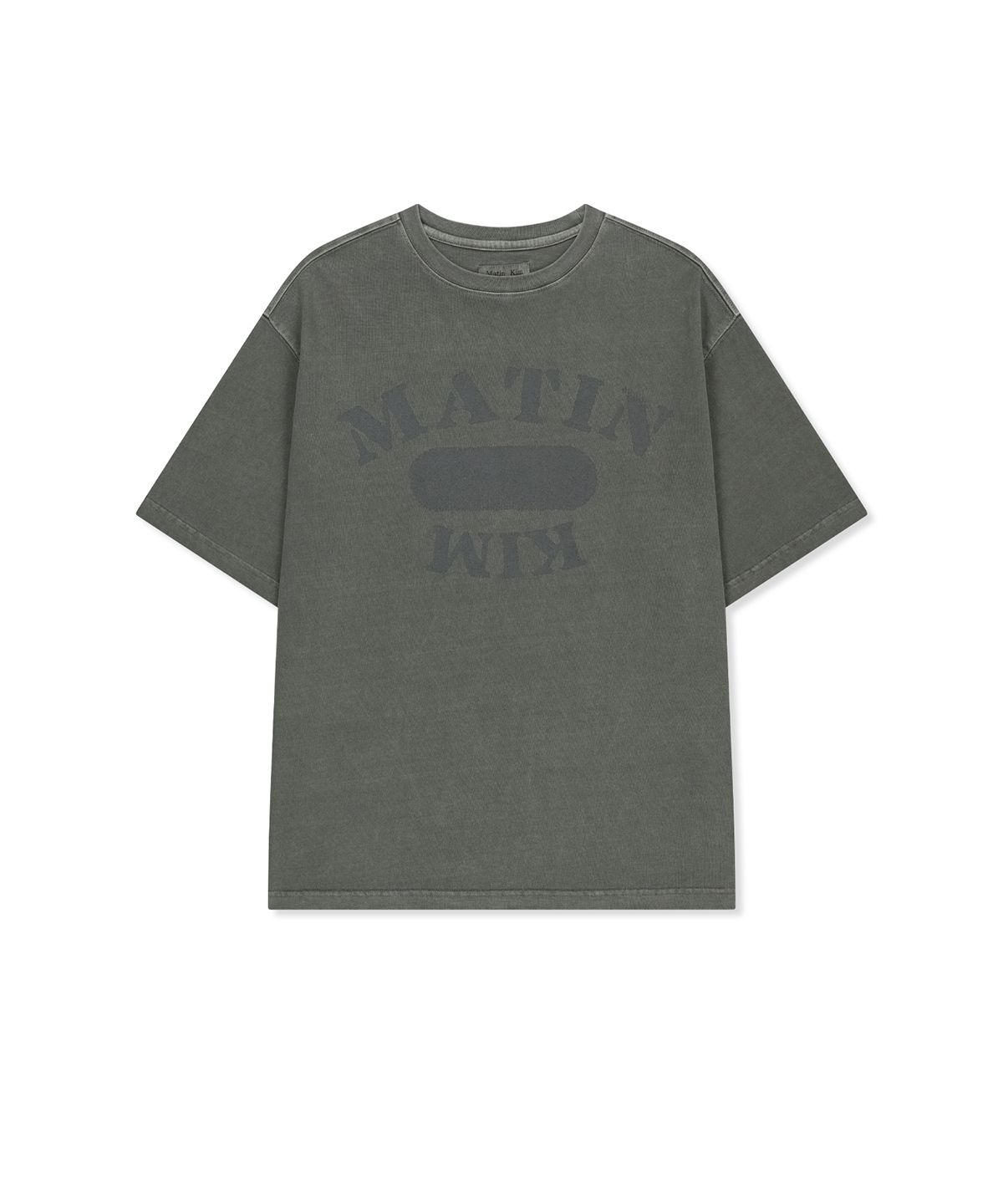마뗑킴(MATIN KIM) VINTAGE WAHSHED OVERFIT TOP IN CHARCOAL
