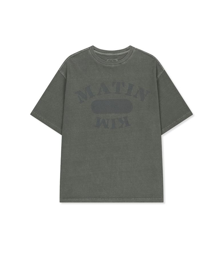 VINTAGE WAHSHED OVERFIT TOP IN CHARCOAL