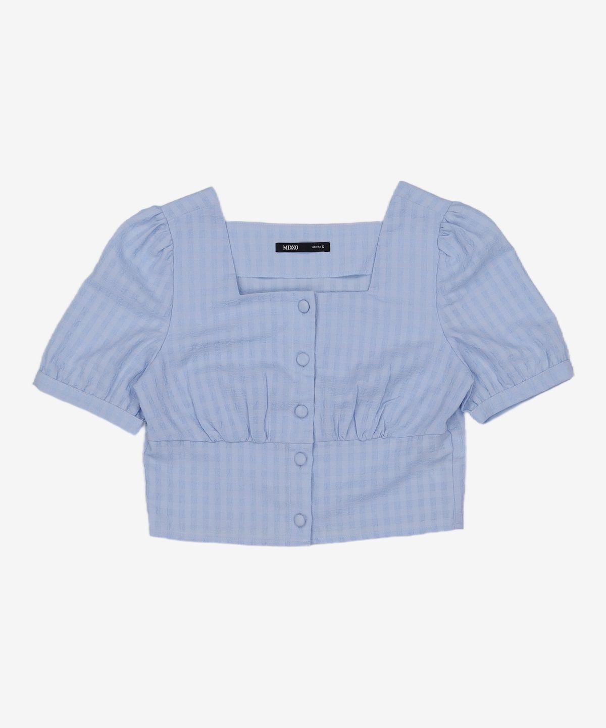 미쏘(MIXXO) [리오더]BLC423G 리오더 스퀘어넥 크롭 블라우스 MIWBWC52QG S