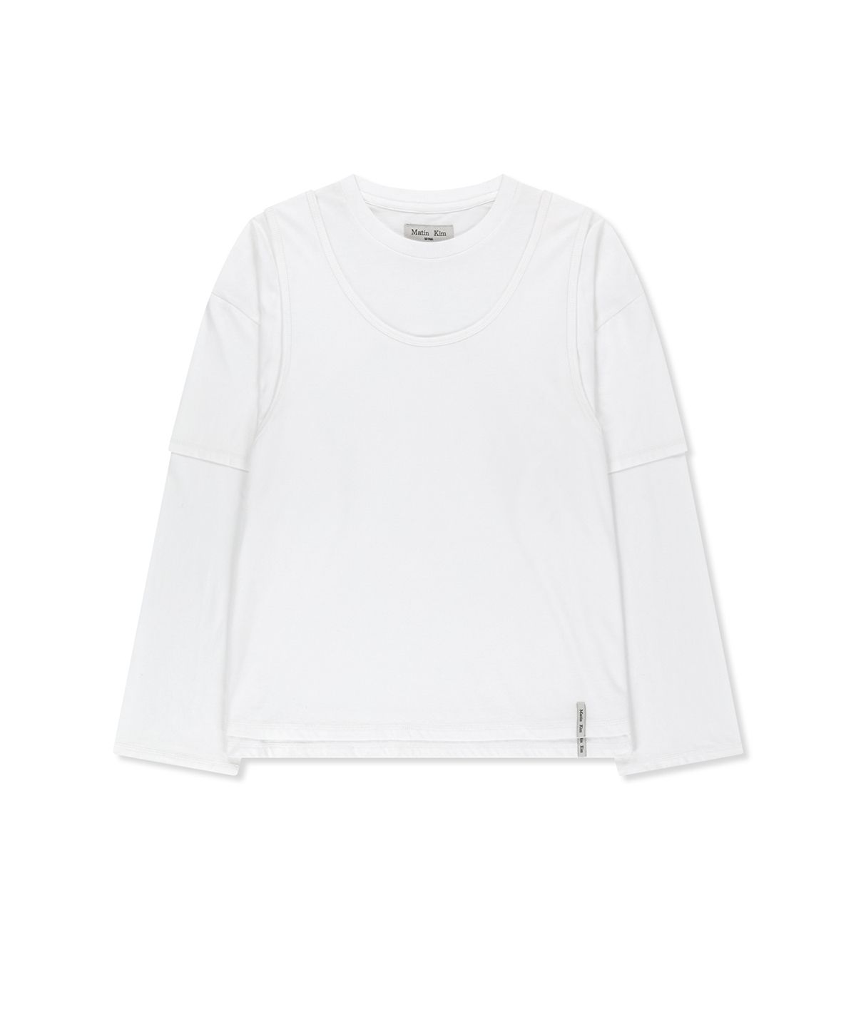 마뗑킴(MATIN KIM) CROSS BACK LAYERED TOP IN WHITE