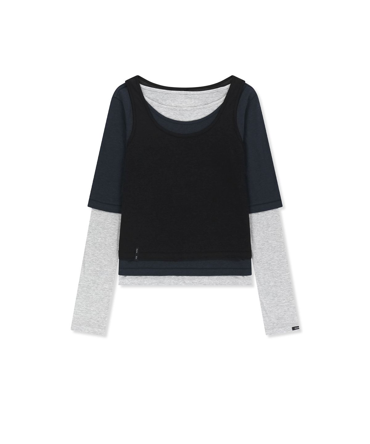 마뗑킴(MATIN KIM) TRIPLE LAYERED MULTI WAY TOP IN NAVY