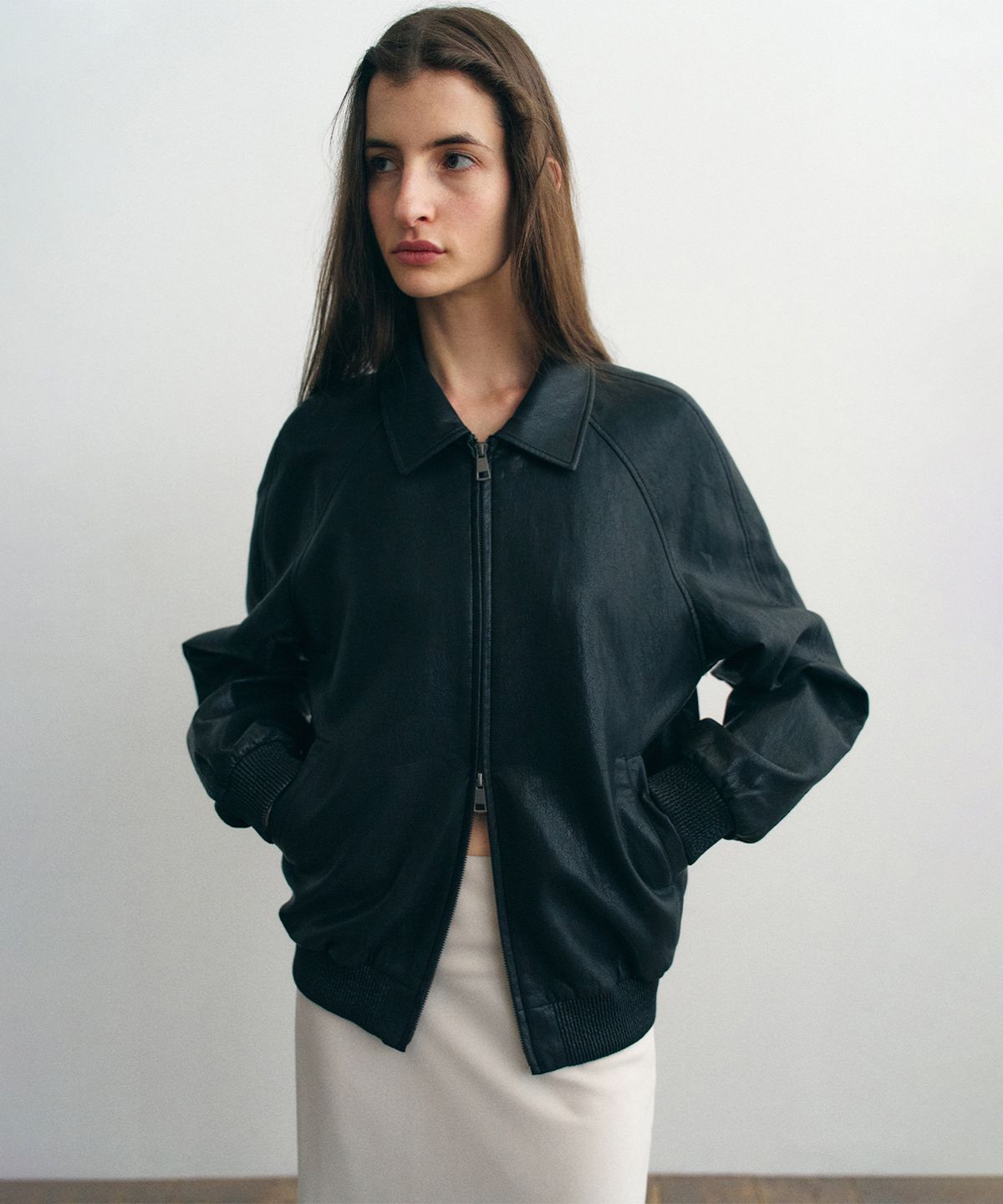 더 릴(THE LILLE) Noir Leather Jacket_Black