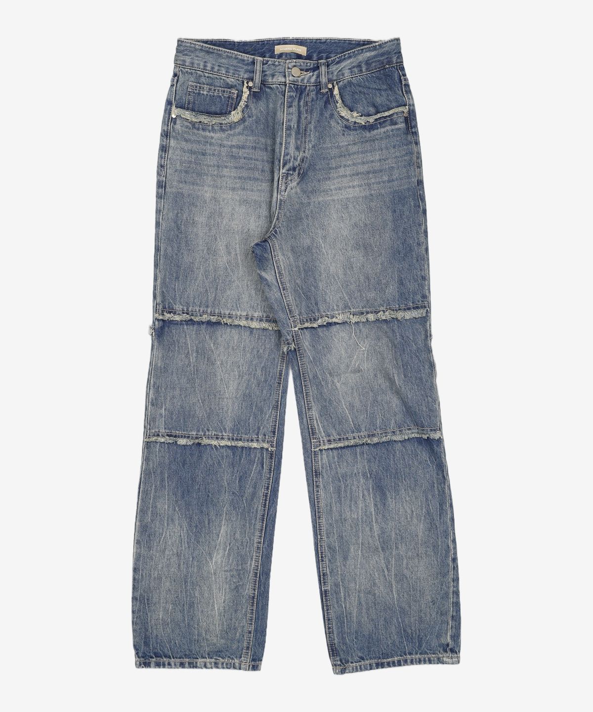 마틴플랜(MARTIN PLAN) Cut Out Straight Jeans - BLUE M