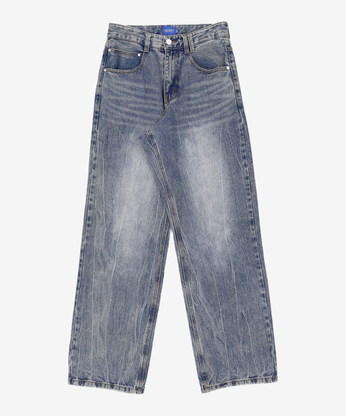 데케트(DECET) Mid Rise Wide Jeans DCPT027BlueCenter 26