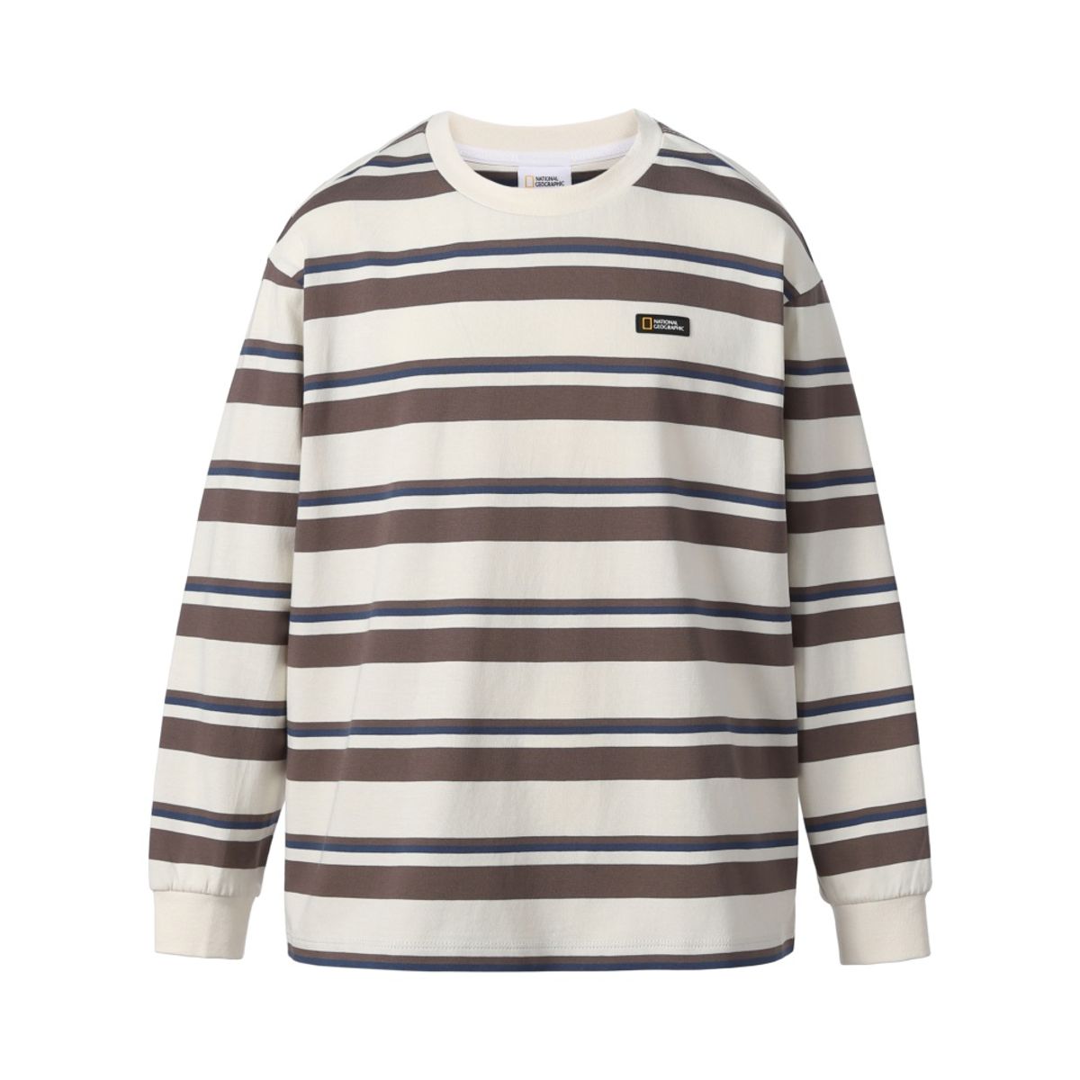 내셔널지오그래픽 키즈(NATIONAL GEOGRAPHIC KIDS) K263UTS930 멀티 스트라이프 티셔츠 IVORY