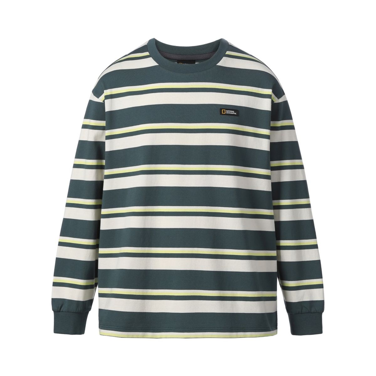 내셔널지오그래픽 키즈(NATIONAL GEOGRAPHIC KIDS) K263UTS930 멀티 스트라이프 티셔츠 D/GREEN