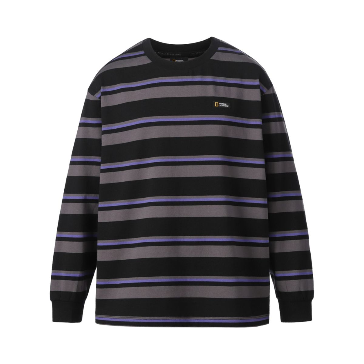내셔널지오그래픽 키즈(NATIONAL GEOGRAPHIC KIDS) K263UTS930 멀티 스트라이프 티셔츠 CARBON BLACK