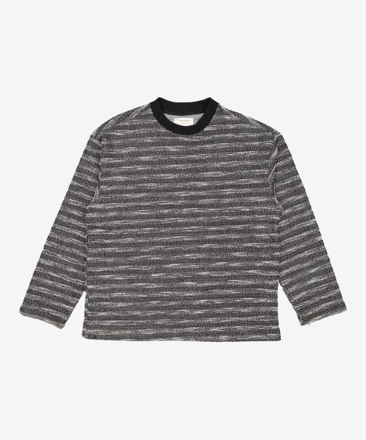 메종미네드(MAISON MINED) MIXED BOUCLE KNIT LONG SLEEVE BLACK M