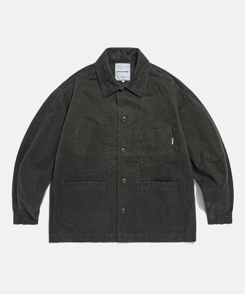 French Wide Work Jacket (Moleskin) Dark Grey