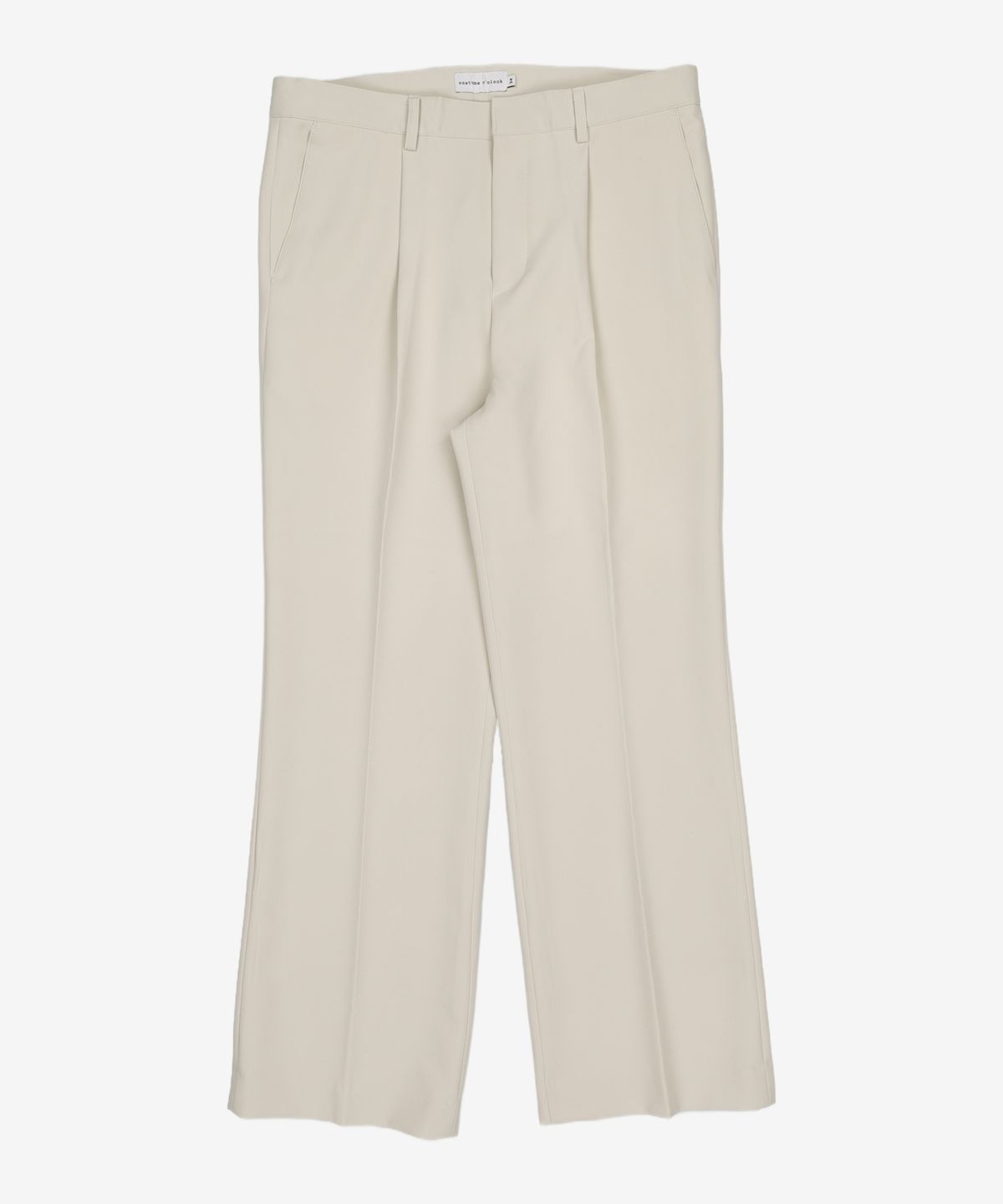 커스텀어클락(COSTUME O’CLOCK) 원턱 세미 부츠컷 슬랙스 라이트그레이 COOSPT198L.BEIGE 34