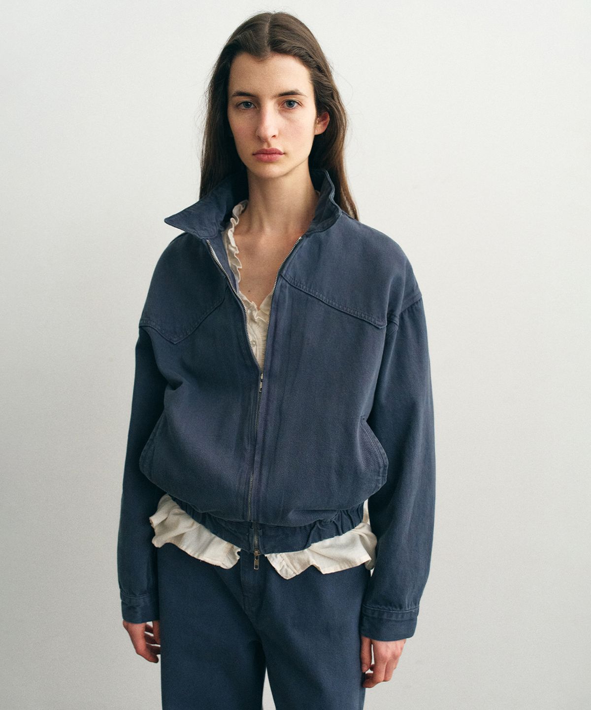 더 릴(THE LILLE) Fade Denim Jacket_Fog Navy