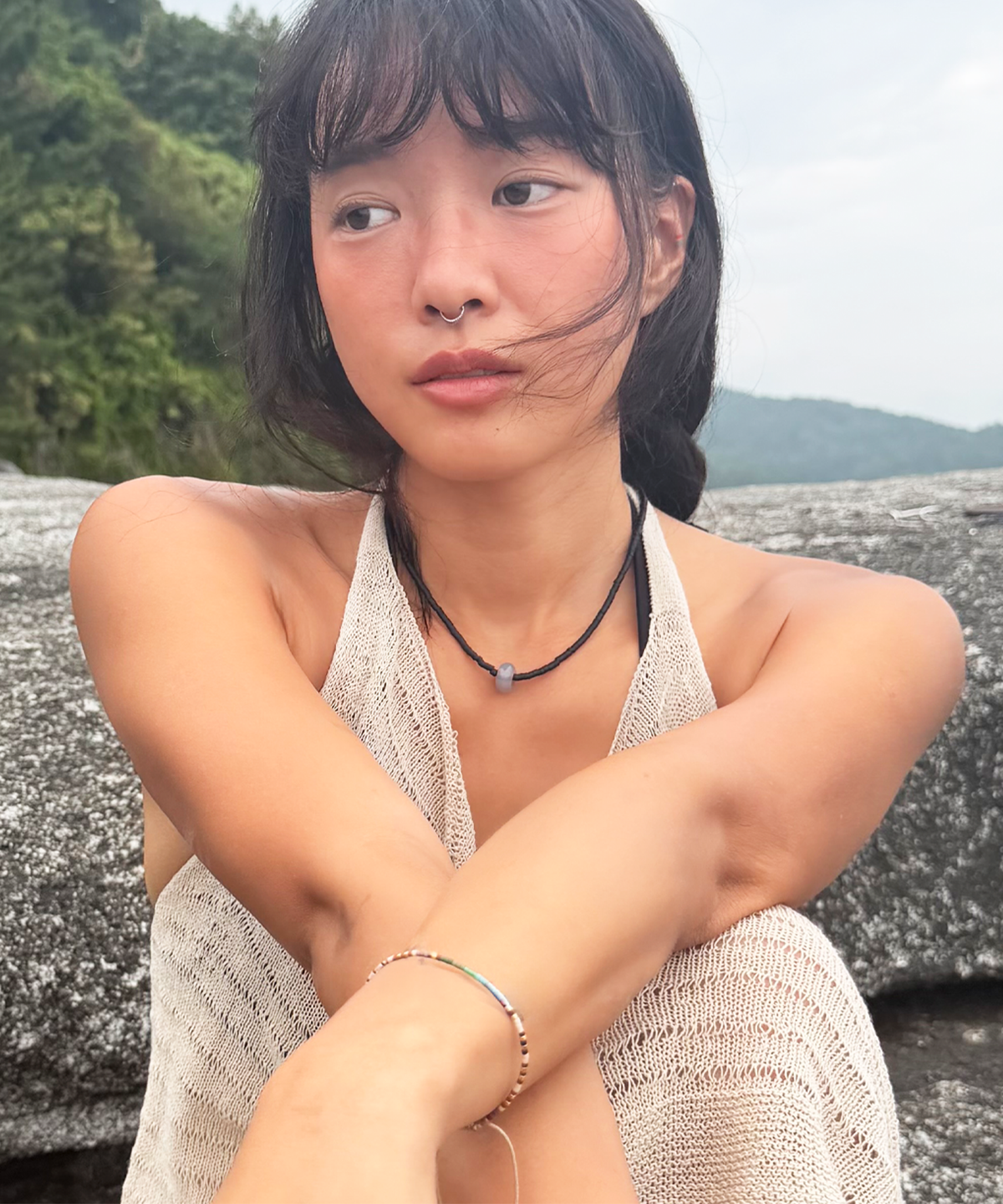 어빗모어(ABITMOR) Clay gem necklace