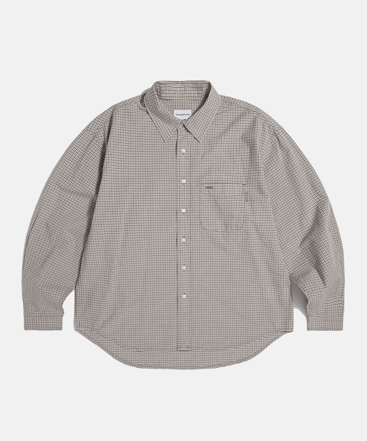 에스피오나지(ESPIONAGE) Multi Check Comfort Shirt Ivory