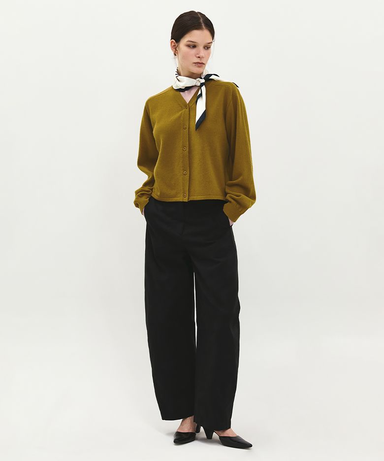 Stub Cardigan Mustard