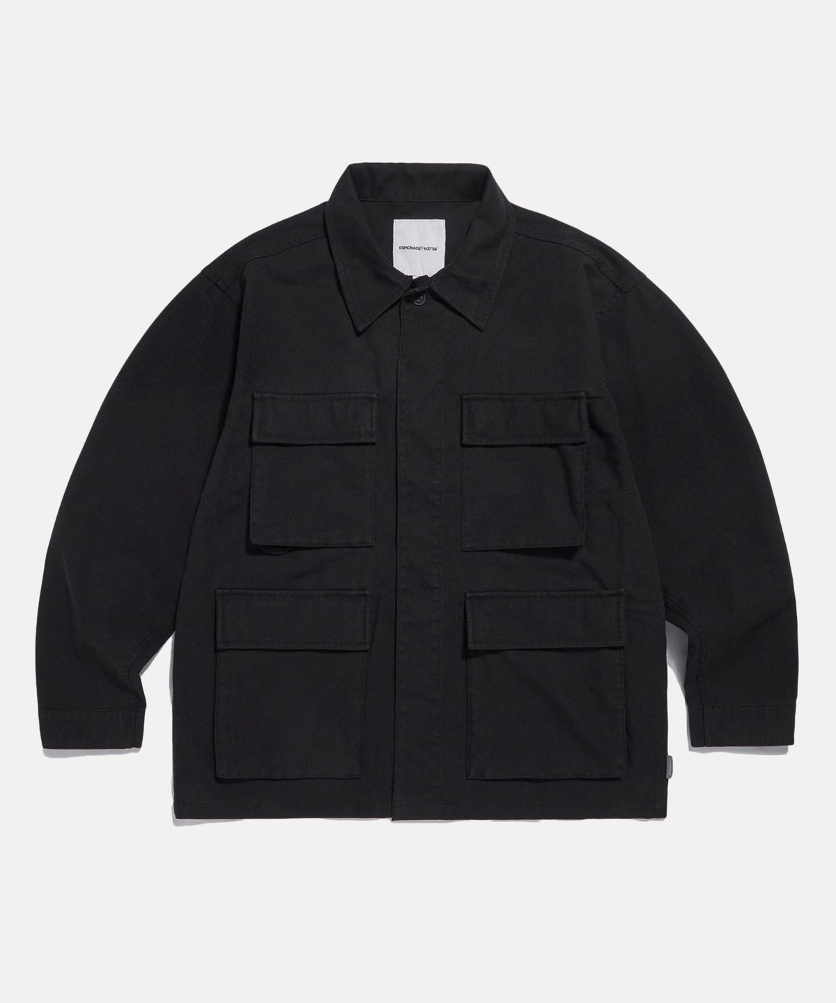 에스피오나지(ESPIONAGE) Draped Nep BDU Army Jacket Black