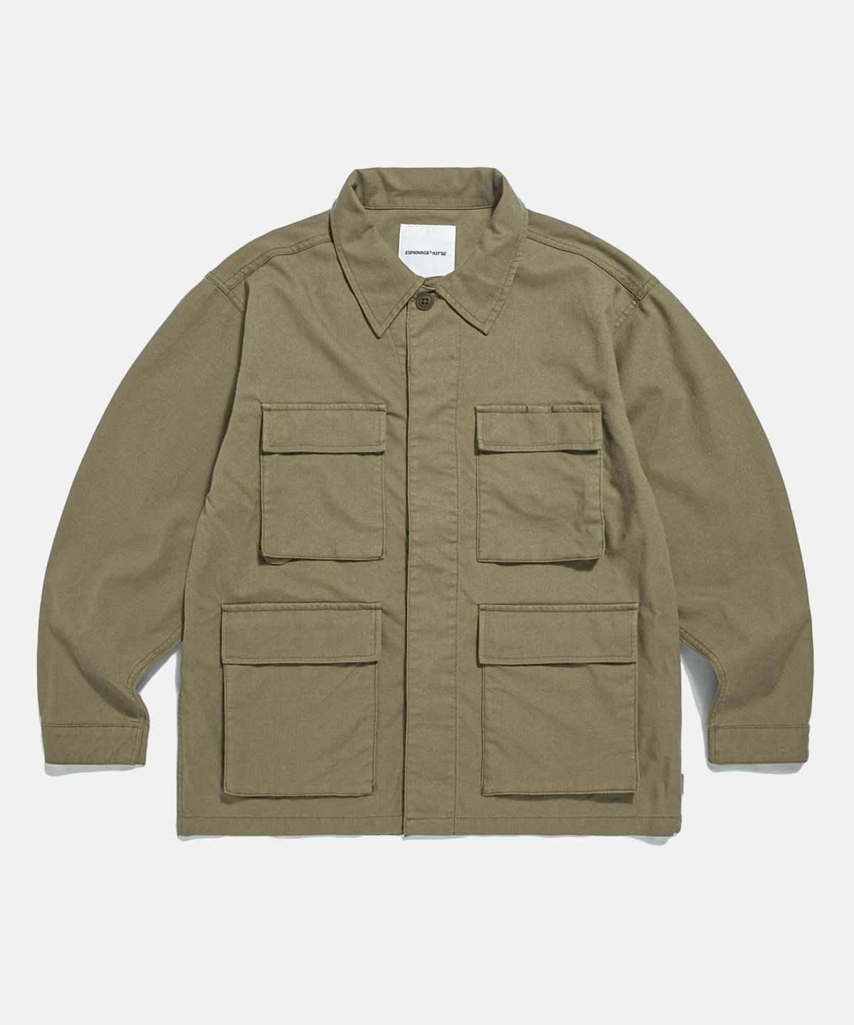 에스피오나지(ESPIONAGE) Draped Nep BDU Army Jacket Taupe