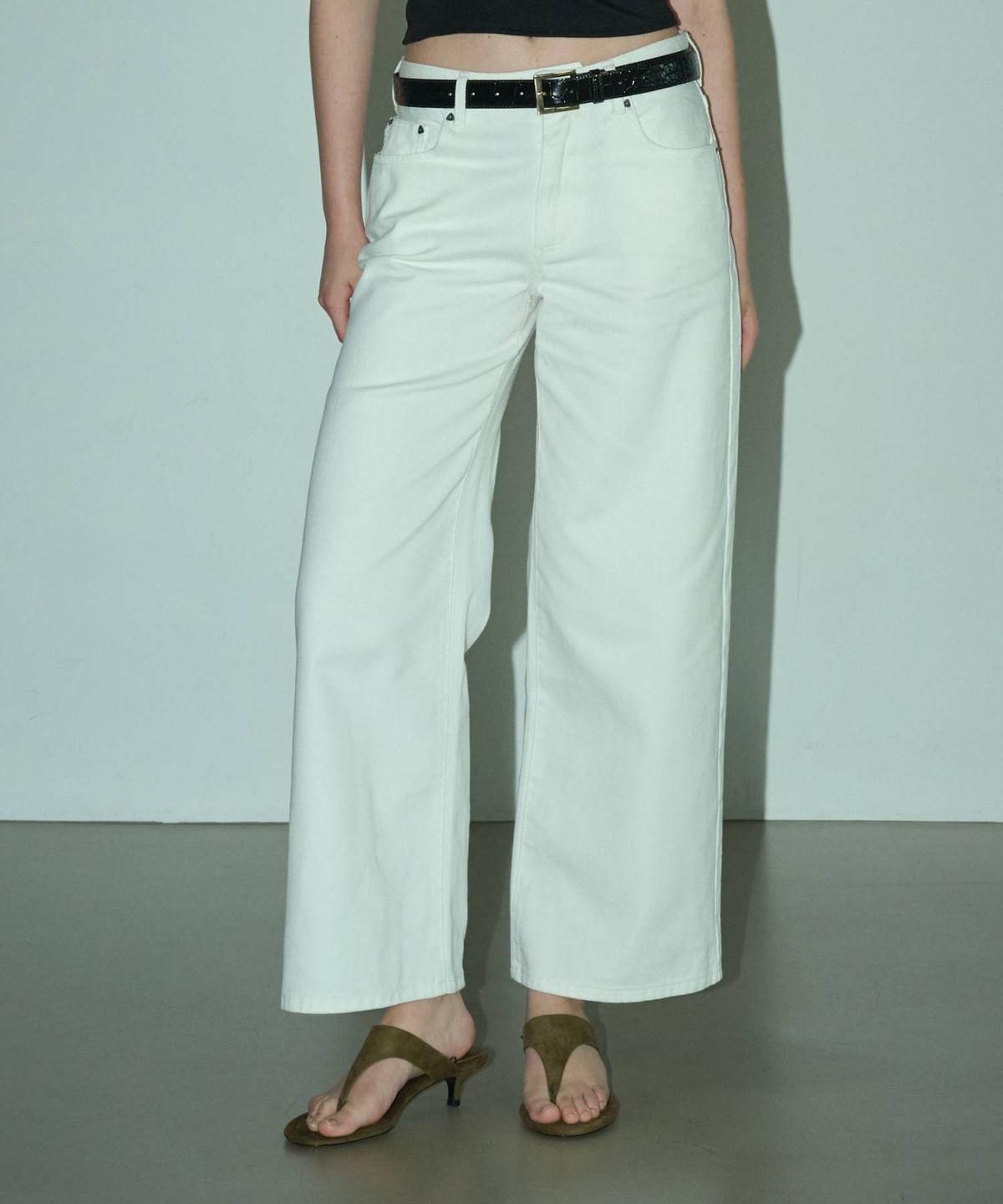 림닉(REEMNIK) RIVETTE DRIFT WIDE DENIM PANTS [O-WHITE]