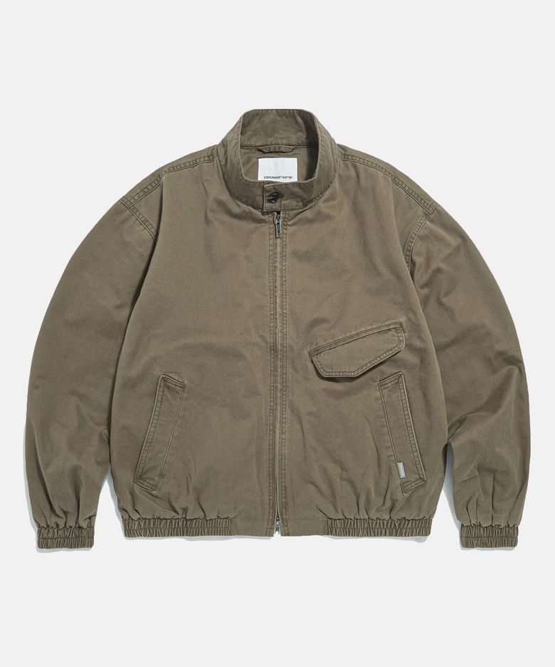 Washed Cotton Harrington Jacket Mocha